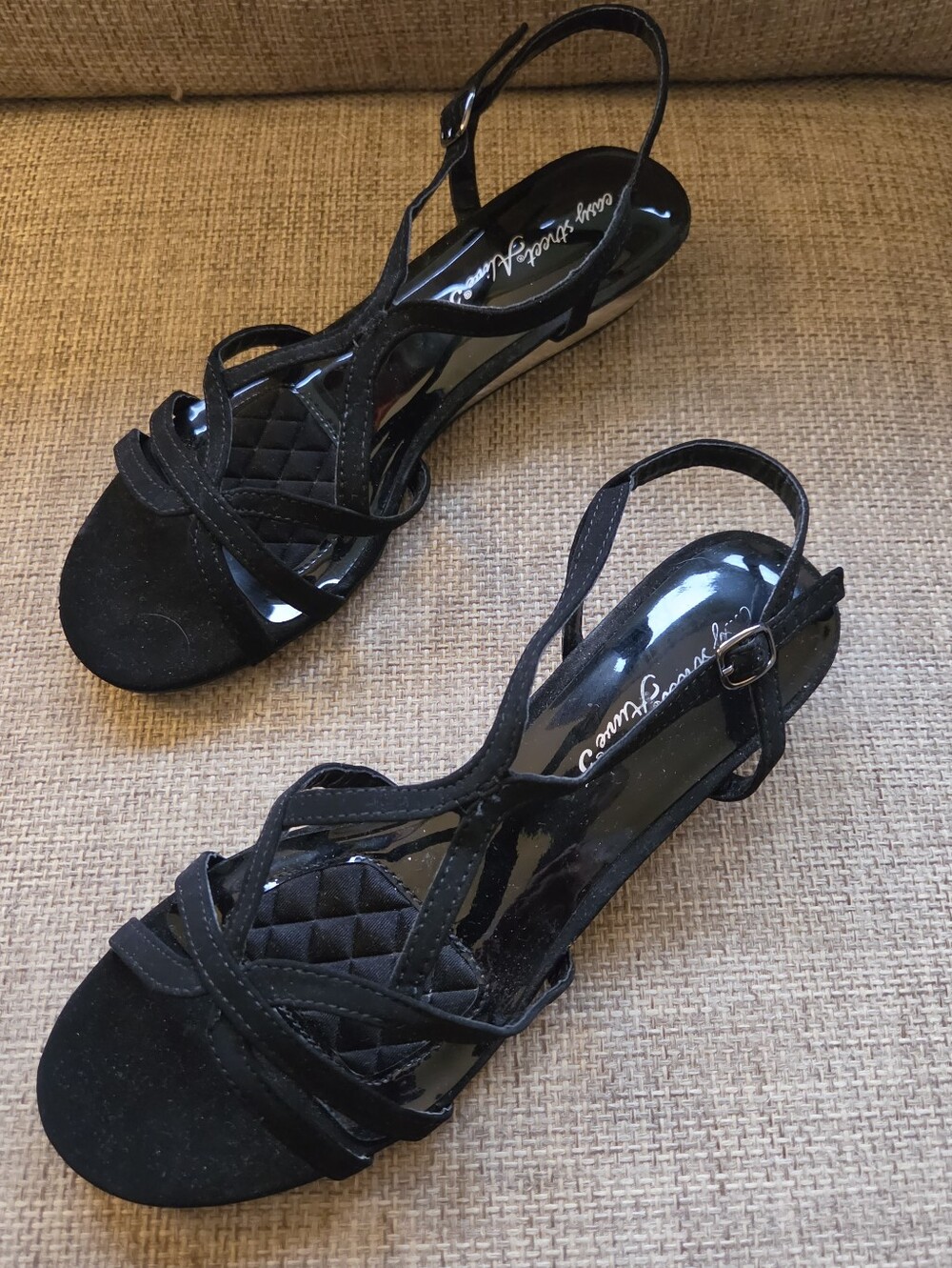 Black Strappy Women's Dress Sandals - Easy Street - ALIVE 5